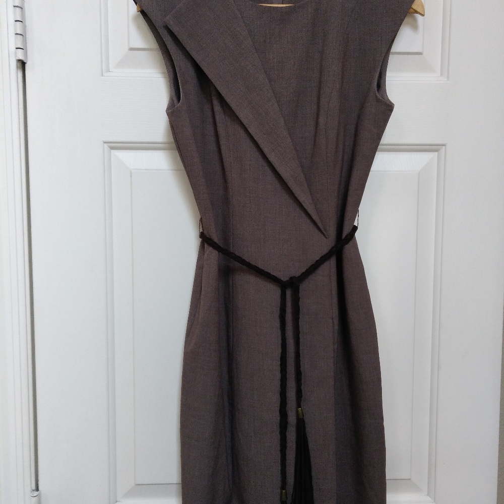 calvin klein zippered knee length dress,